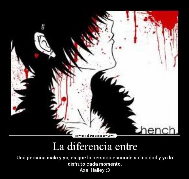 La diferencia entre -