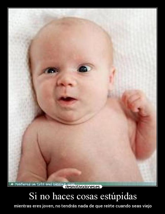 Si no haces cosas estúpidas -