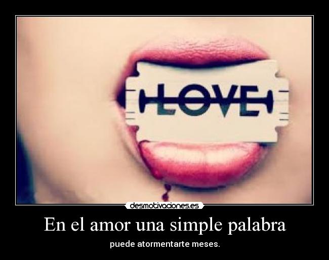 En el amor una simple palabra - 