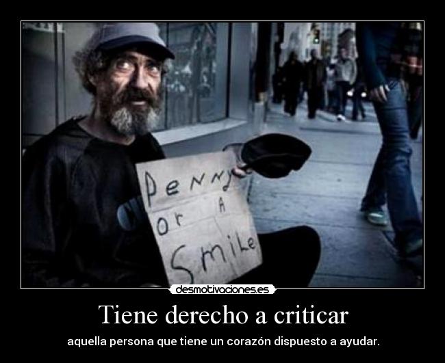 Tiene derecho a criticar - 