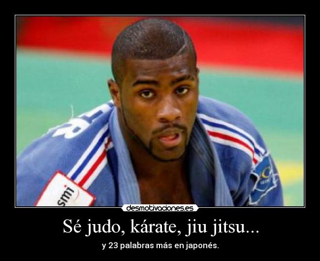 Sé judo, kárate, jiu jitsu... - y 23 palabras más en japonés.