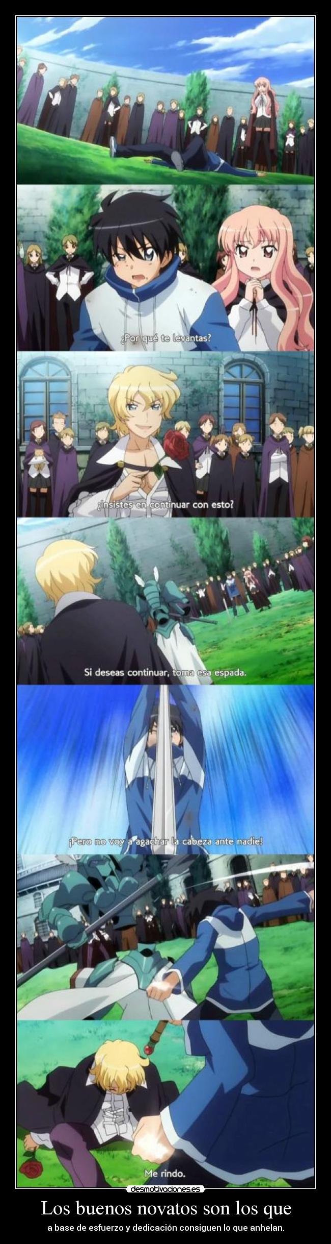 Los buenos novatos son los que - a base de esfuerzo y dedicación consiguen lo que anhelan.