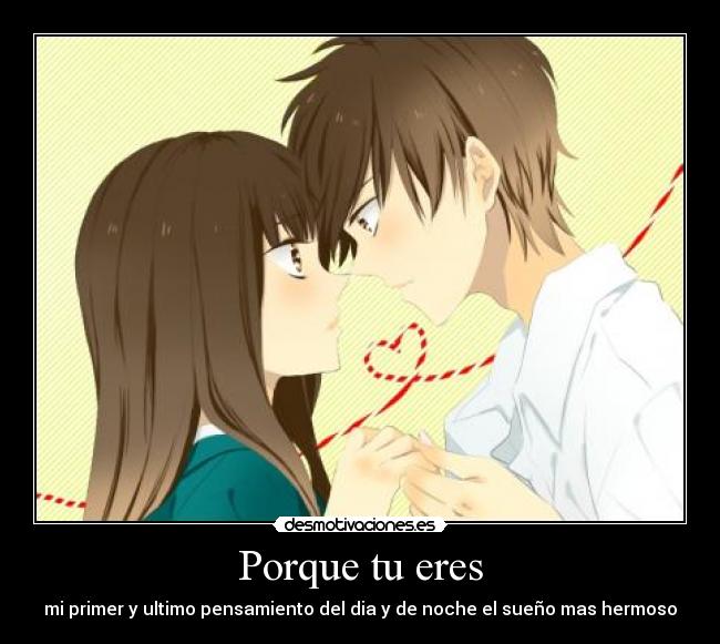 carteles dia noche amor parejas relacion sueno pensamiento kimi todoke anime sentimientos desmotivaciones