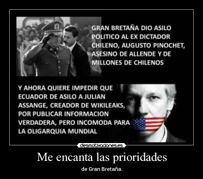 Me encanta las prioridades - de Gran Bretaña.