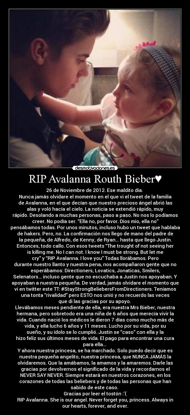 RIP Avalanna Routh Bieber♥ -