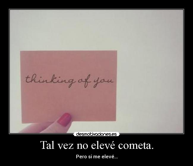 Tal vez no elevé cometa. - Pero si me elevé...