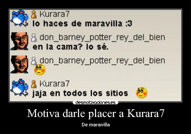 Motiva darle placer a Kurara7 - De maravilla