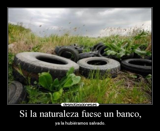 Si la naturaleza fuese un banco, - ya la hubiéramos salvado.