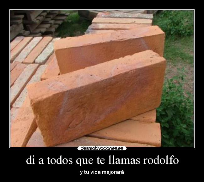 di a todos que te llamas rodolfo - 