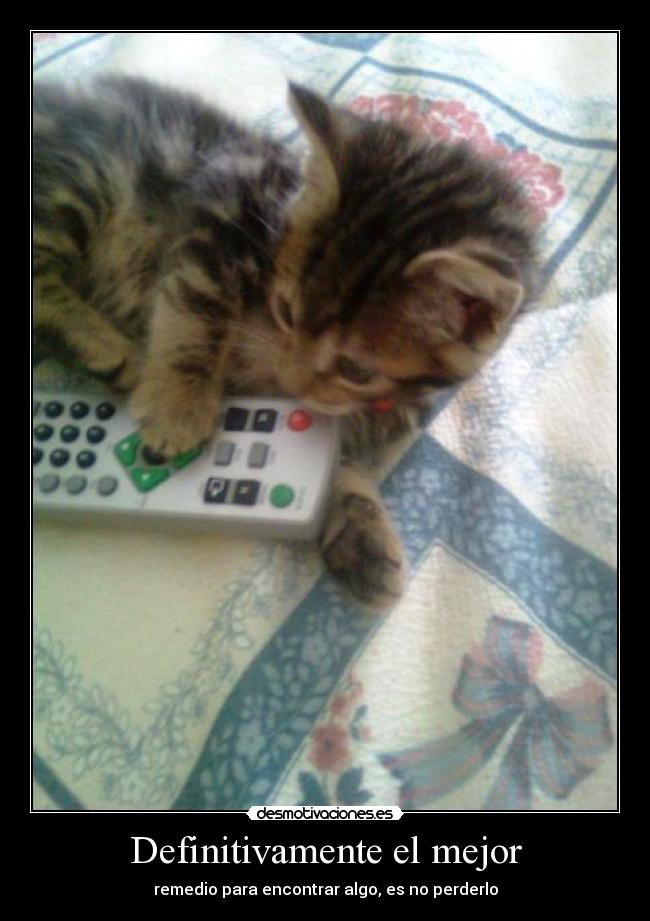 Definitivamente el mejor - remedio para encontrar algo, es no perderlo