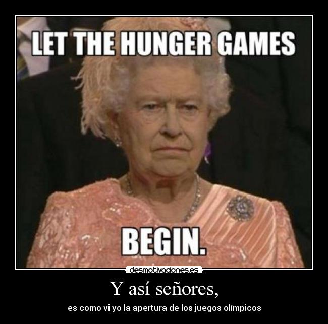 Y así señores, - es como vi yo la apertura de los juegos olímpicos