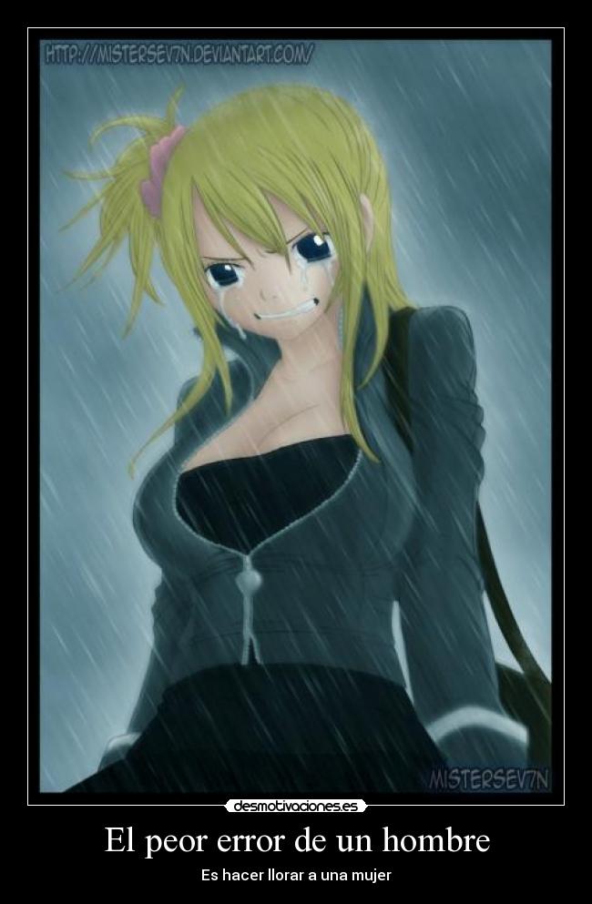 carteles fairy tail lucy heartfilia anime desmotivaciones