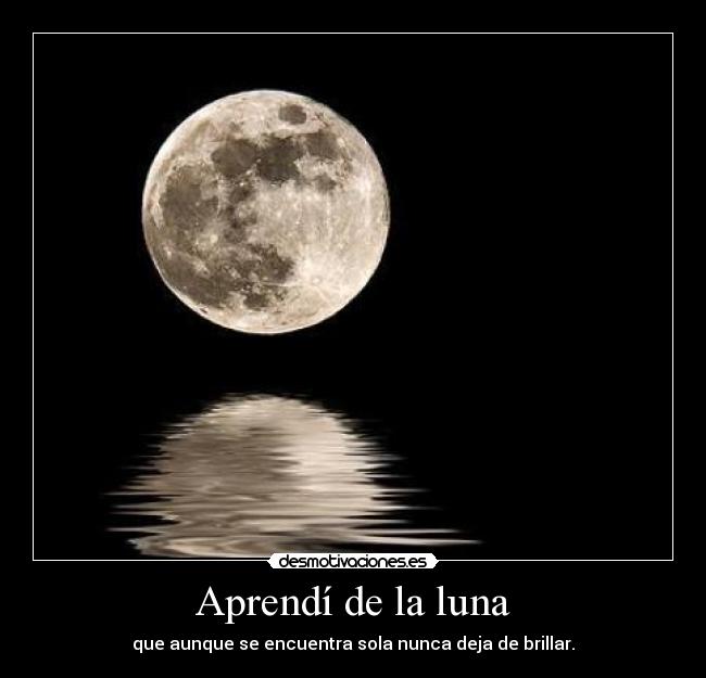 Aprendí de la luna -