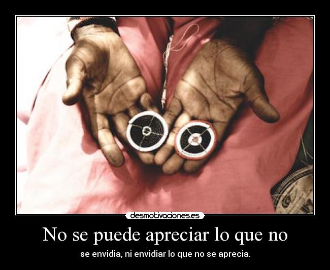 No se puede apreciar lo que no - 