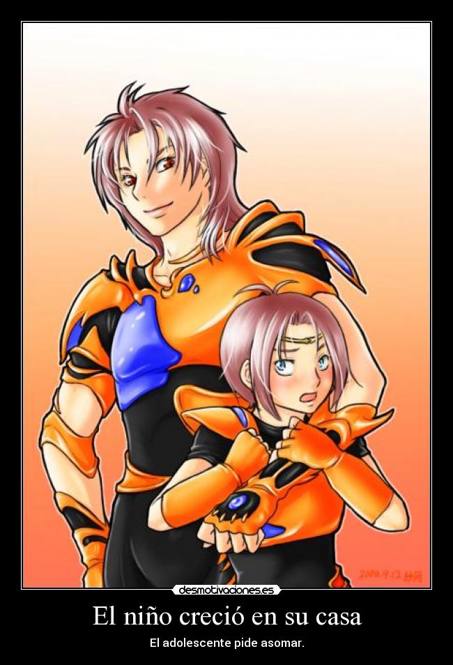 El niño creció en su casa - El adolescente pide asomar.