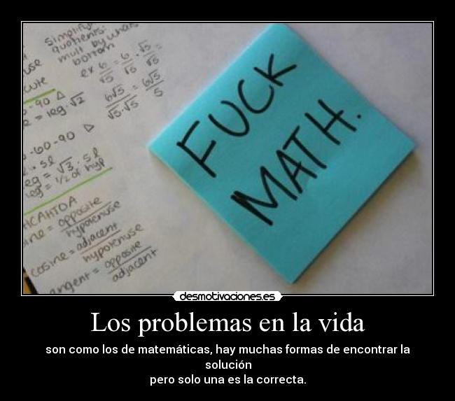 Los problemas en la vida -