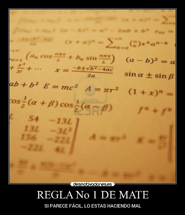 REGLA No 1 DE MATE - 