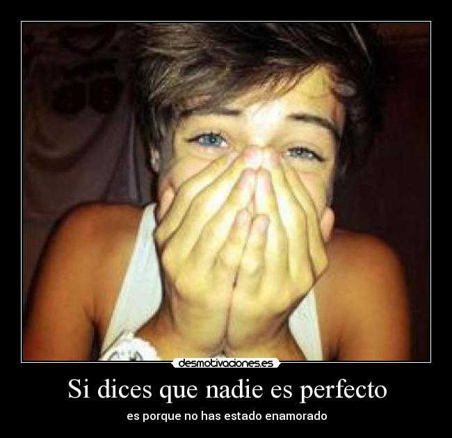 Si dices que nadie es perfecto - es porque no has estado enamorado