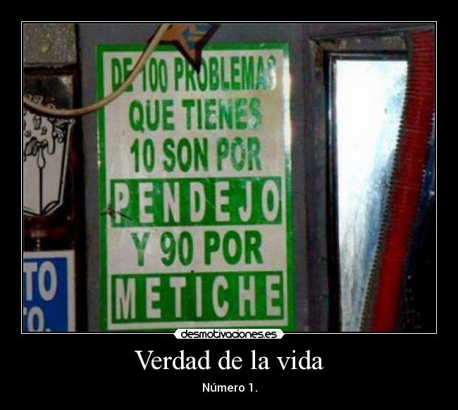 Verdad de la vida - Número 1.