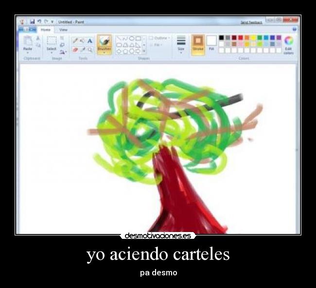 yo aciendo carteles - pa desmo