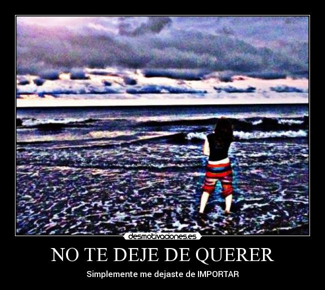 NO TE DEJE DE QUERER - Simplemente me dejaste de IMPORTAR
