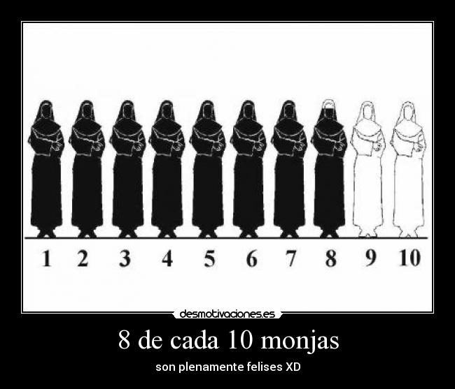 8 de cada 10 monjas - son plenamente felises XD