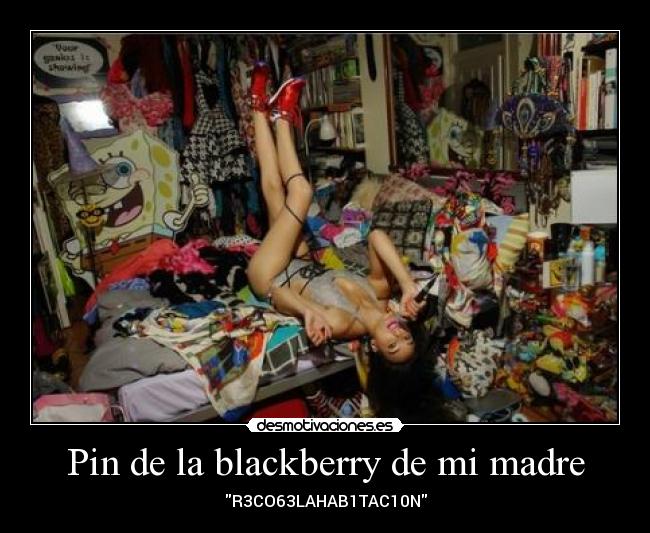 Pin de la blackberry de mi madre - R3CO63LAHAB1TAC10N