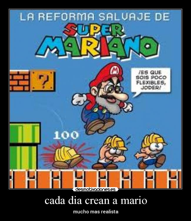 cada dia crean a mario - mucho mas realista