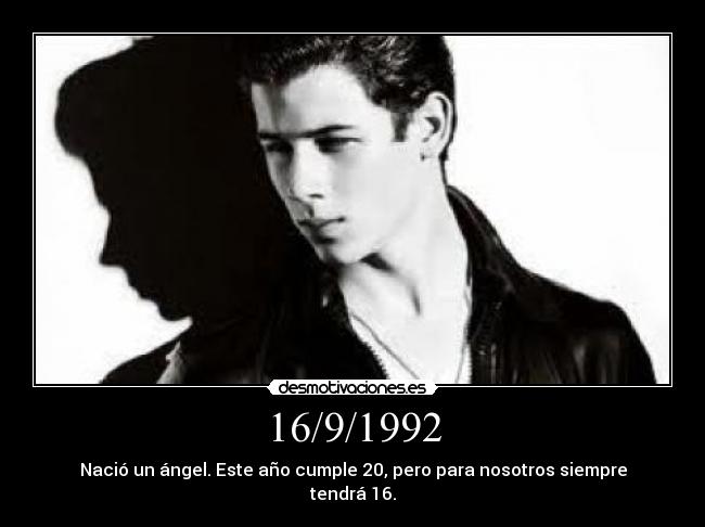 16/9/1992 - Nació un ángel. Este año cumple 20, pero para nosotros siempre tendrá 16.