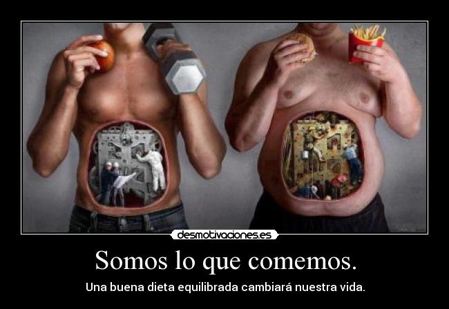 Somos lo que comemos. - Una buena dieta equilibrada cambiará nuestra vida.