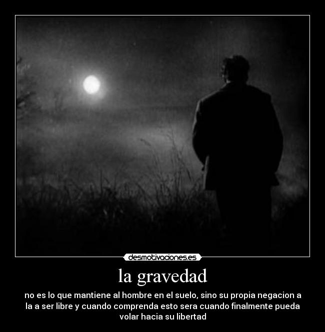 carteles libertad gravedad hombre negacion libre volar desmotivaciones