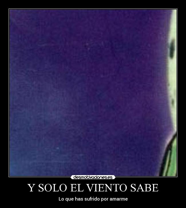 Y SOLO EL VIENTO SABE - Lo que has sufrido por amarme