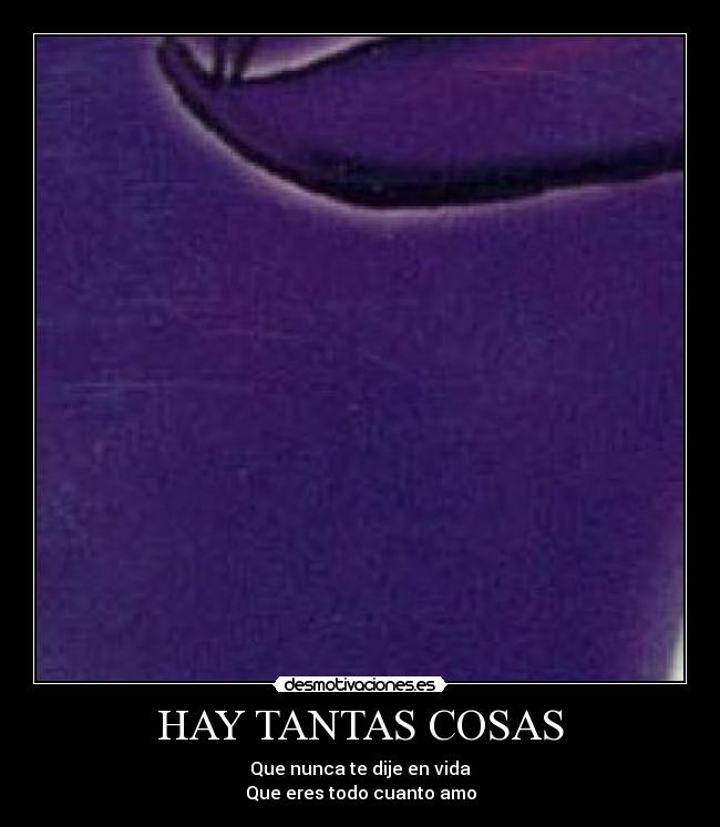 HAY TANTAS COSAS - Que nunca te dije en vida
Que eres todo cuanto amo