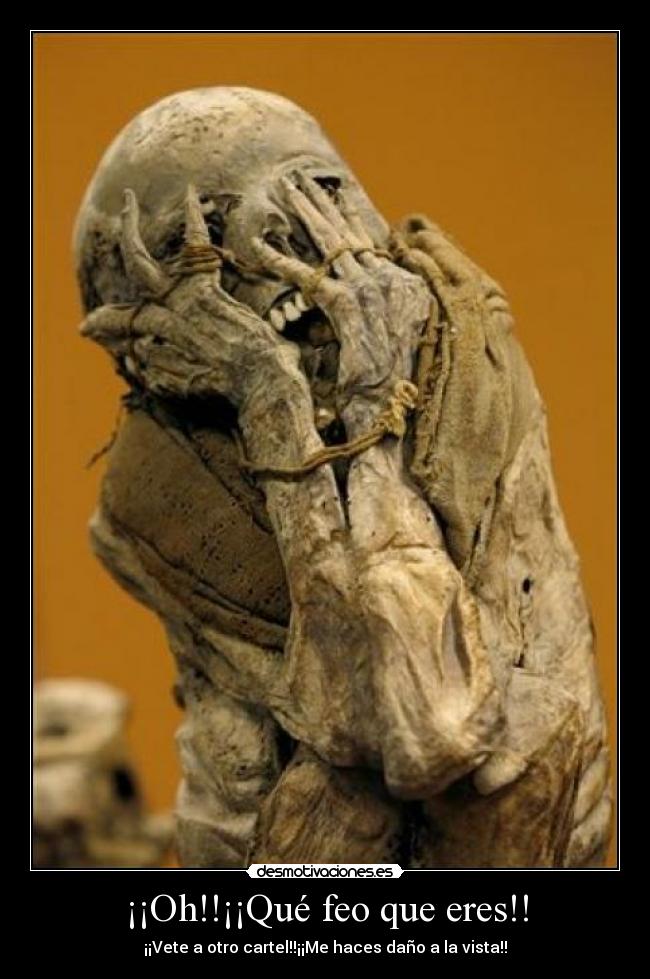 ¡¡Oh!!¡¡Qué feo que eres!! - ¡¡Vete a otro cartel!!¡¡Me haces daño a la vista!!