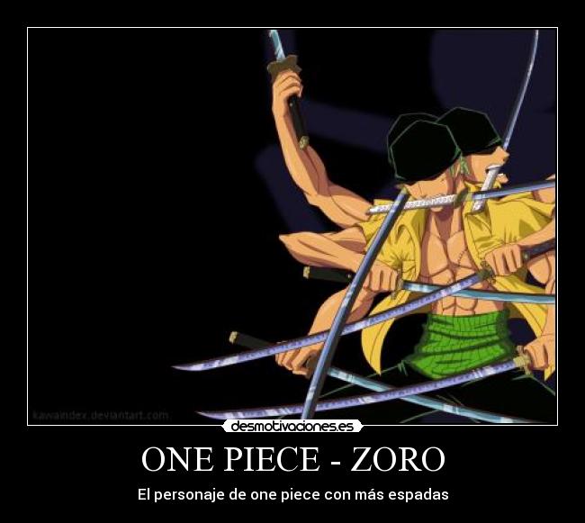 carteles zoro ronoa desmotivaciones