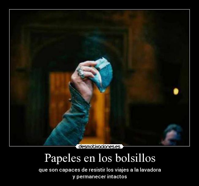 Papeles en los bolsillos - 