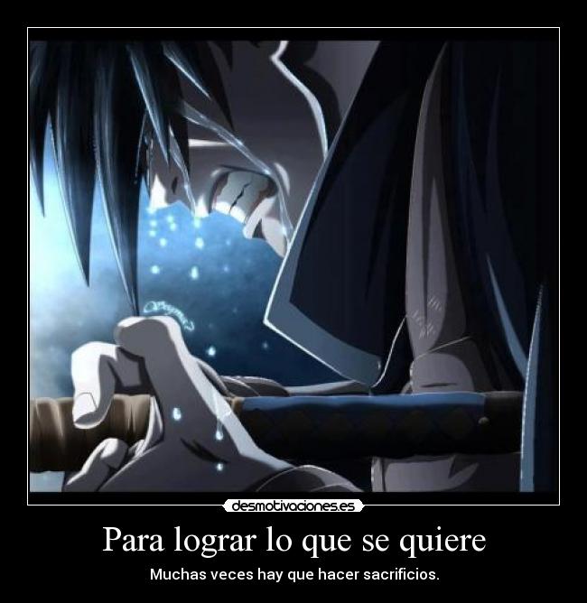 carteles anime naruto sasuke uchiha sacrifica twt sakuby abby desmotivaciones