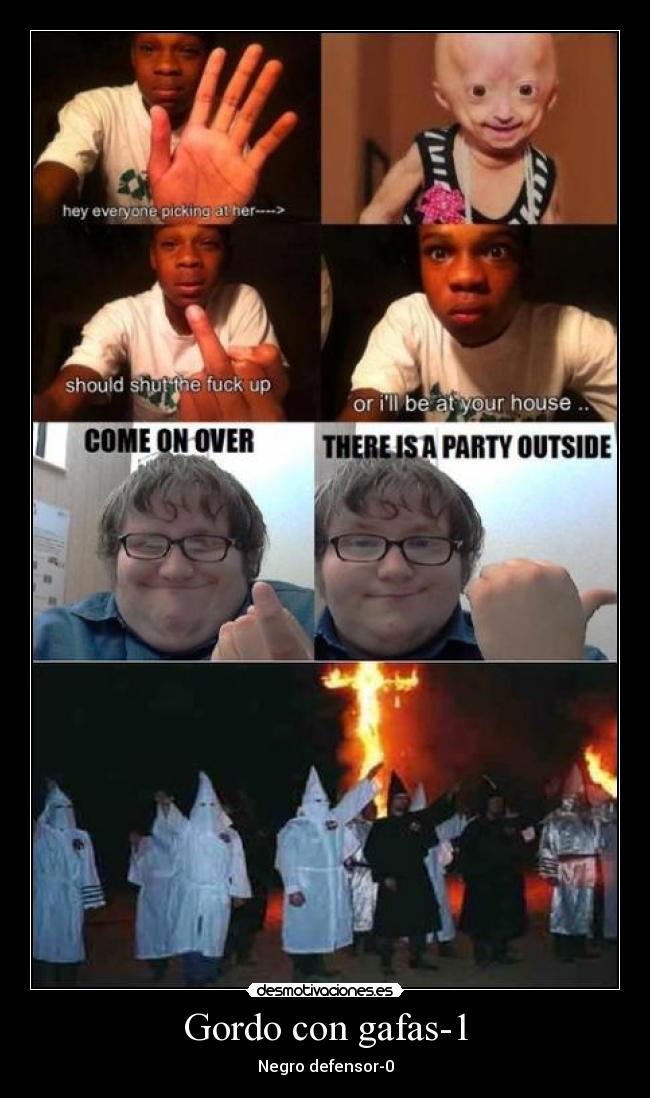 Gordo con gafas-1 - Negro defensor-0