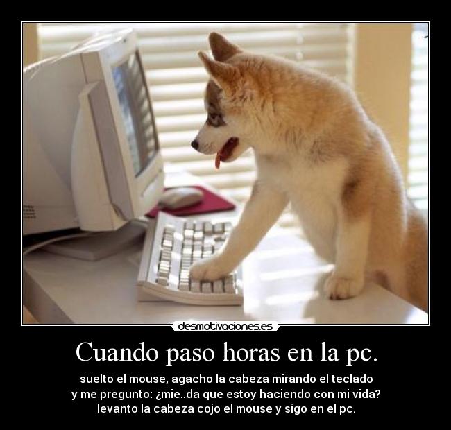 Cuando paso horas en la pc. -