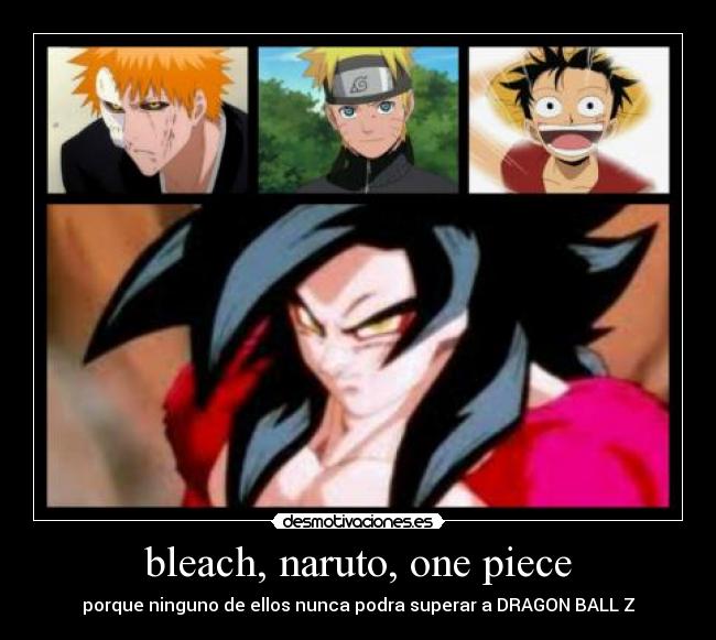 bleach, naruto, one piece -