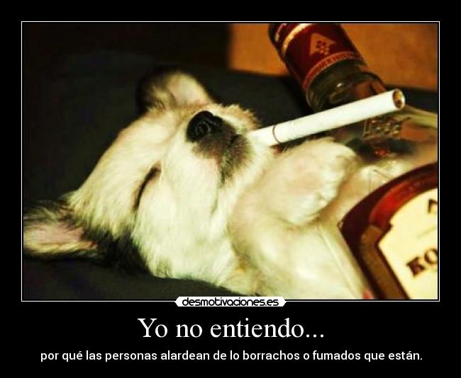 Yo no entiendo... - por qué las personas alardean de lo borrachos o fumados que están.