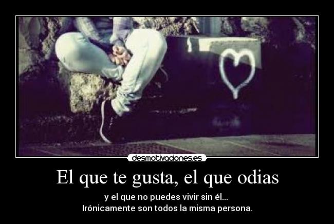 El que te gusta, el que odias - y el que no puedes vivir sin él...
Irónicamente son todos la misma persona.