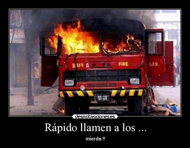 Rápido llamen a los ... - mierda !!