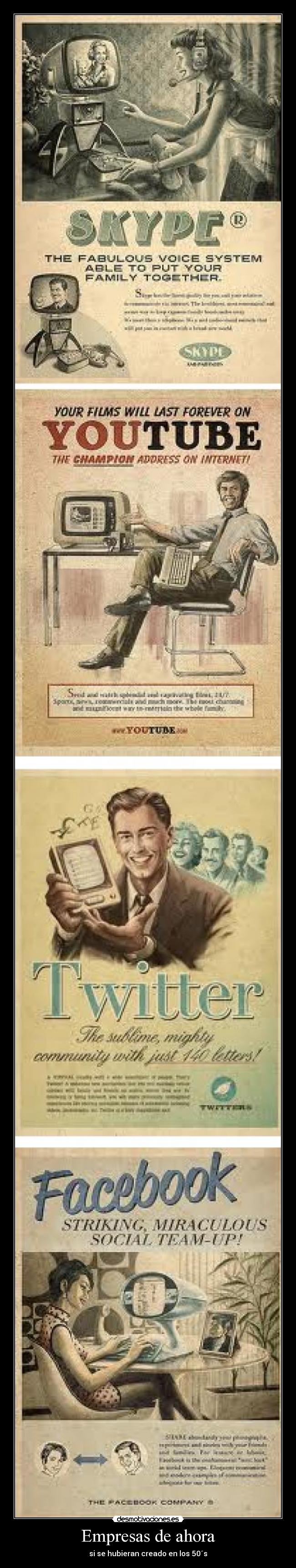 Empresas de ahora - si se hubieran creado en los 50´s