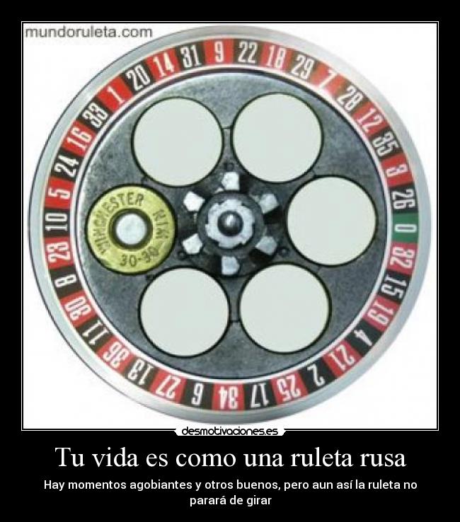 Tu vida es como una ruleta rusa -