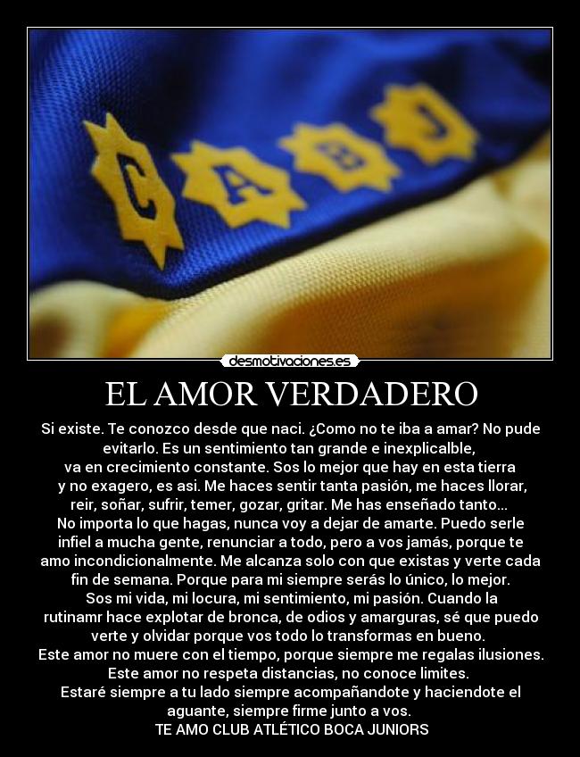 carteles amor club atletico boca juniors desmotivaciones