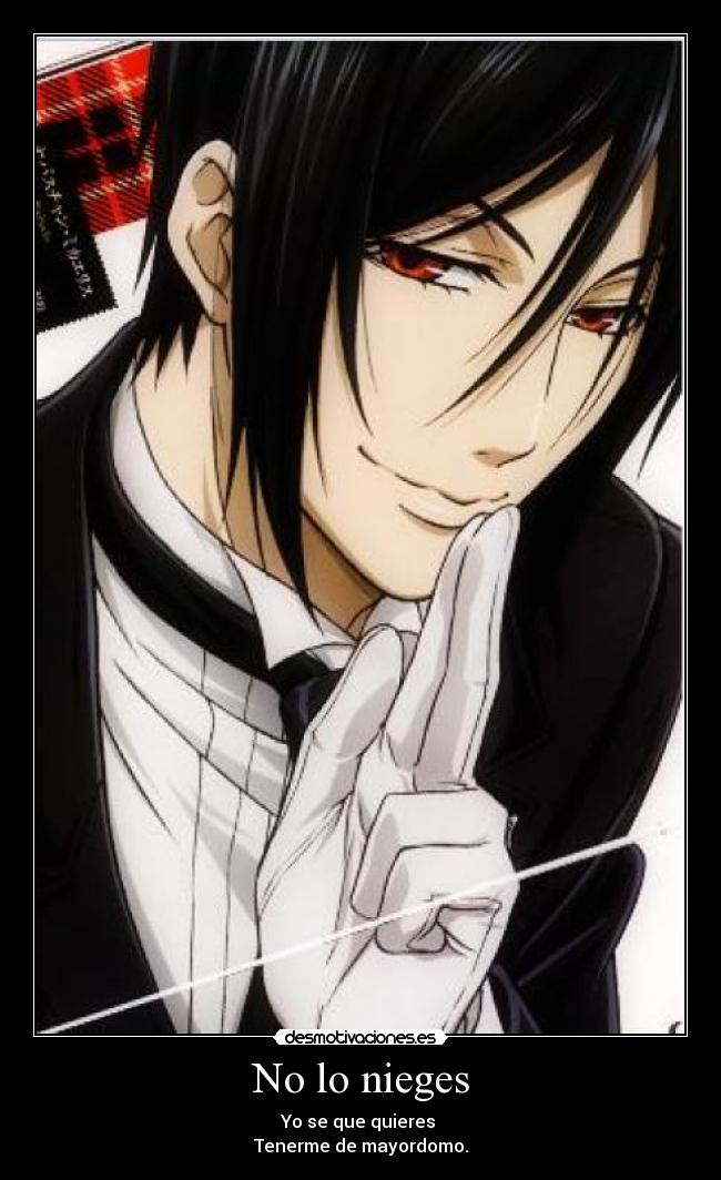 carteles mayordomo sebastian anime manga ciel demonio alma desmotivaciones