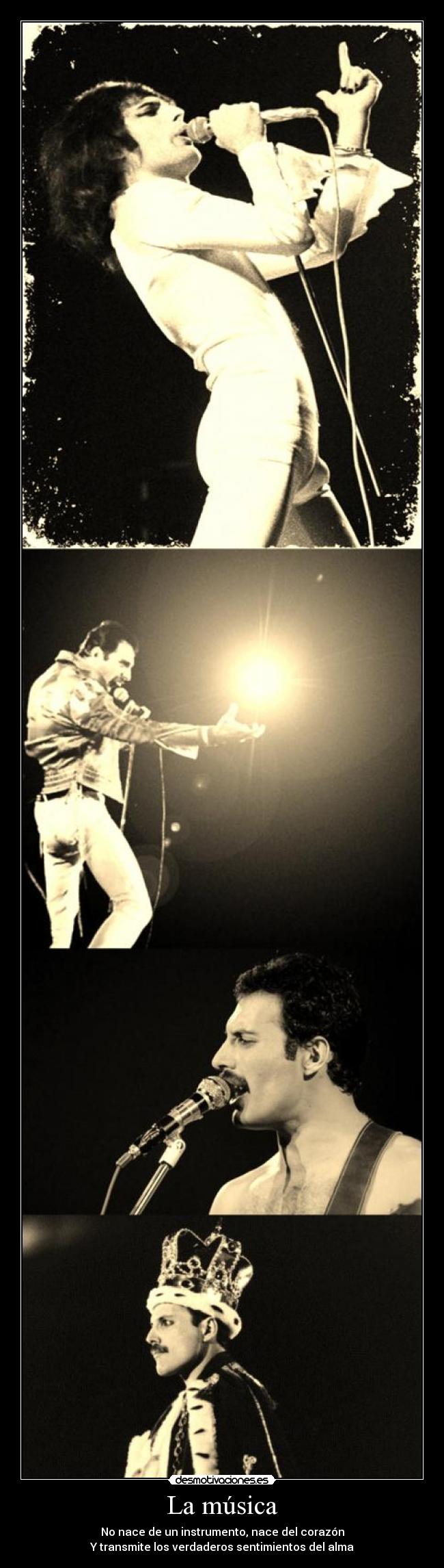 La música - No nace de un instrumento, nace del corazón
Y transmite los verdaderos sentimientos del alma