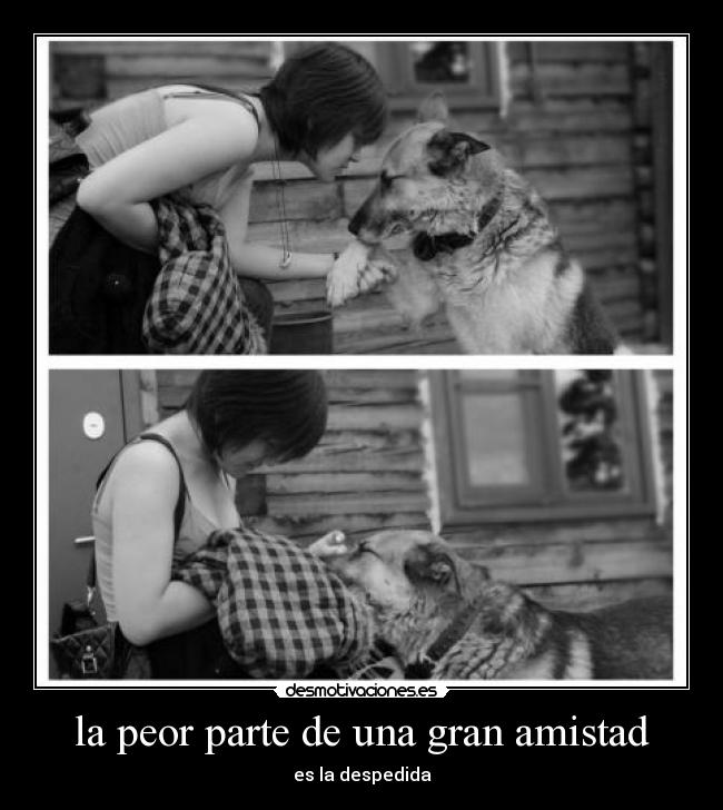 la peor parte de una gran amistad - es la despedida