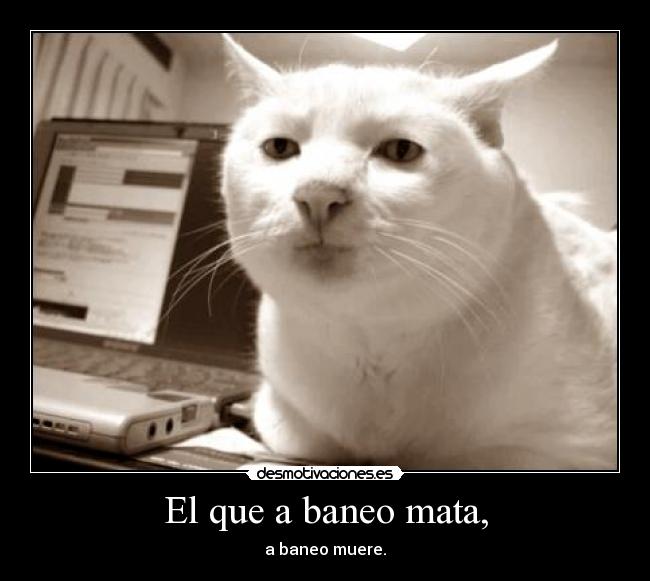 El que a baneo mata, -